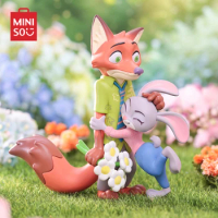 MINISO Disney Blind Box Zootopia Flower Language World Series Cute Tabletop Decoration Birthday Gift Surprise Children's Toys