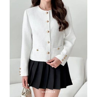 [ Marveile ] Uri Tweed Blazer / Korean Blazer L Cream