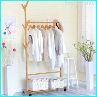 Emma96shop ราวแขวนผ้า ราวแขวนเสื้อ ที่แขวนหมวก ที่แขวนเสื้อผ้า ที่แขวนอเนกประสงค์ ตั้งพื้น coat rack
