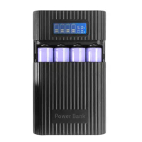 Power Bank Case 4 Slot Empty 18650 Battery Charger LCD Display DIY Mobile Power Bank Case Enclosure 2021