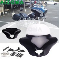 Front Outer Batwing Headlight Fairing Air Deflector Bracket For Harley Dyna Sportster XL 48 883 1200 Low Rider Super Wide Glide