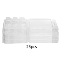 25 Packs Wax Melt Containers 6 Cavity Clear Empty Plastic Wax Melt Molds Heart Shape Clamshells for Tarts Wax Melts