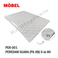 Peredam Suara Kaca Pintu Rumah Balkon Lemari Pil KB Mata Ikan Bulat - SMALL (isi 80)