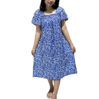 Daster Kekinian Wanita Katun Pendek Panjang Top Atasan Crop Baju Knitwear Dewasa dengan Motif Bunga 