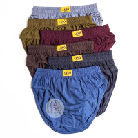 12 Pcs Celana Dalam Pria Jumbo LETTO Bahan Katun Premium - CD Pria Big Size M L XL XXL 3L-6L