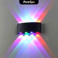 Lampu Dinding Led RGB Lampu Outdoor Minimalis Hias Taman Lampu Tembok Anti Air Lampu Dinding Rumah R