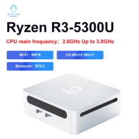 GenMachine 2023 New Mini PC AMD Ryzen3 R3 5300U CPU Windows 11 2.6GHz Up to 3.8GHz DDR4 MAX 32GB Wifi6 pc gamer computer mini pc