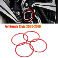 4 Pcs Hubs Rings Wheel Center Caps Trim Hub Center Cover For Honda Civic 2020-2016 Rims Center Cover Decoration Aluminum Alloy