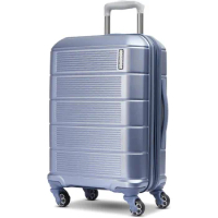 American Tourister Stratum 2.0 Expandable Hardside Luggage with Spinner Wheels, Slate Blue, Carry-on
