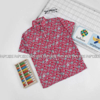 Kameja Batik SD Motif Rampe / Baju Seragam SD Batik Bunga Nyaman