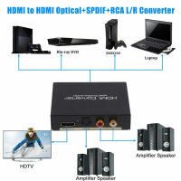 Bộ chiết âm thanh HDMI 1080P HDMI sang HDMI với bộ chuyển đổi âm thanh + cổng quang Toslink SPDIF + 