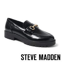 【STEVE MADDEN】BADAR 皮革馬銜釦樂福鞋(黑色)