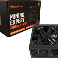 1600W PC PSU For Miner MiningCave Mining Power Supply 1600W Direct 6 PIN to Riser for 6 GPU