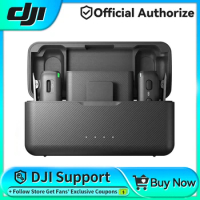 DJI Mic Wireless Microphone Transmitters Receiver 250m Range Magnetic Attachment 15 Hrs Battery for Osmo Mobile 6 Action 3