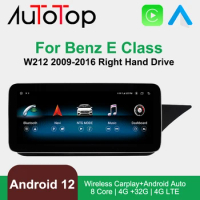 AUTOTOP 10.25" Benz Android Car Multimedia Radio For RHD Mercedes Benz W212 S212 E200 E230 E260 E300 Carplay Car Stereo Carplay