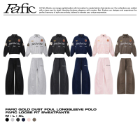 Áo sweater Polo , Quần dài ống cong thêu GOLD DUST SOUL FAFIC Studio , Nam Nữ có túi chất nỉ 2 