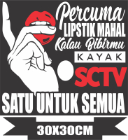 Sticker bibirmu sctv maxdecal untuk Semua Jenis Mobil dan Truk - ORACAL 651G Tidak Mudah Robek dan T