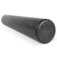 CanDo Black Composite High-Density Foam Rollers for Muscle Restoration Massage Therapy Sport Recovery 6" x 36" Round