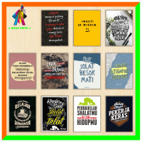 Poster Hiasan dinding kata kata - Wall decor - Poster dinding - Bisa custom (dapat 2 Pcs)
