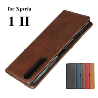 Leather case for Sony Xperia 1 II Flip case card holder Holster Magnetic attraction Cover Case for Sony Xperia 1 II Wallet Case
