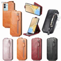 Vertical Flip Leather Zipper Wallet Phone Case For Vivo V29 Lite V29E Card Slot Holder Cover For Vivo Y27 Y78 Plus Y02 Y100 Y77