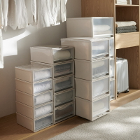 衣柜收納箱家用抽屜式收納盒子衣服收納整理儲物箱透明儲物盒加大