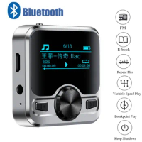 Sport MP3 Player Wireless Bluetooth Speaker IPX6 Waterproof Music Payer with Removable Back Clip Support E-Book Recording FM