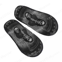 Santa Muerte +++69 House Slippers Women Cozy Memory Foam Slip On Hotel Slipper Shoes