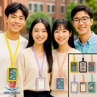 Name Tag ID Photo Card Holder Member Badge Case 2 Sisi Tempat Kartu Parkir Kereta KRL Busway Transap
