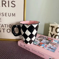 Ins Style Mug Cute Ceramic Cup Mugs Simple Mug Couple Cups Coffee Milk Mugs Tea Drinkware Birthday Christmas For Gift