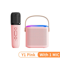 Y1 Wireless Dual Microphone Karaoke hine KTV DSP System 5.3 PA Bluetooth Speaker HIFI Stereo Surround RGB Colorful LED Light