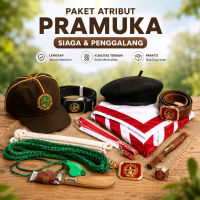 SET Perlengkapan Atribut Pramuka PENGGALANG SIAGA Putra Putri Paket Hemat Penggalang 1 & 2 Hasduk SM