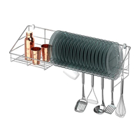 KASSA HOME ที่คว่ำจานสเตนเลสแบบติดผนัง Dylan  รุ่น KS-106-WD61 ขนาด 80 ซม. สีเงิน