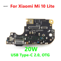 USB Charging Port Charger Board For Xiaomi Mi 10 Lite 5G Mi10 Lite Charge Flex Cable Dock Plug Connector + Microphone