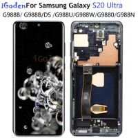 OLED quality For Samsung Galaxy S20 Ultra Lcd G988 G988F G988B/DS Display Touch Screen Digitizer For Samsung s20 Ultra S20Ultra