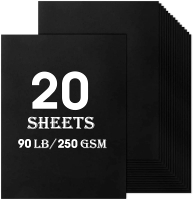 20Sheets 11 x 14 Black Cardstock Paper Thick Card stock for Cricut Large Construction Paper for Card