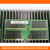 1PCS High Quality RAM HMAA8GR7AJR4N-WM 64G 64GB 2RX4 2933Y DDR4 Server Memory