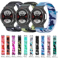 camouflage Nylon Loop Strap For Huami Amazfit T-REX 2 Smart Watchband Sports Bracelet For Xiaomi Amazfit T-Rex/T Rex Pro 2 Strap