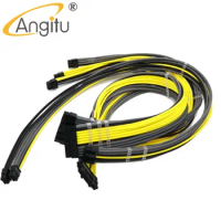 Angitu No Buy Directly Customized Seasonic/Corsair/CoolerMaster/Silverstone 24P, 8P, GPU 8P 6P Modular PSU Sata IDE Power Cable