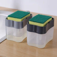 Scrub Liquid Detergent soap dispenser kitchen Sponge Soap Dispenser Push Dish Kitchen dishwashing liquid