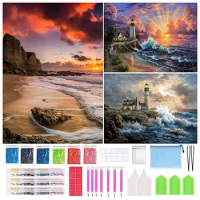 3Pack Diamond Painting Set, 5D Diamond Painting Pictures, Diamond Painting For Children And Adults, DIY Diamond Painting