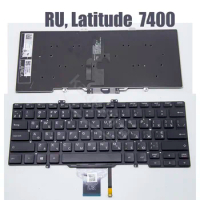 Original Russian Keyboard for Dell Latitude 7400 Laptop With Backlit
