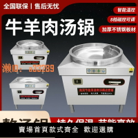 【可開發票】電熱變頻保溫304不銹鋼牛羊肉湯鍋電炒鍋米線牛肉粉出湯鍋高湯鍋