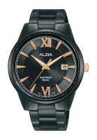 ALBA PHILIPPINES Black Dial Stainless Steel Side Wrapped Bracelet Date Display As9n67x1 Quartz Men's Watch