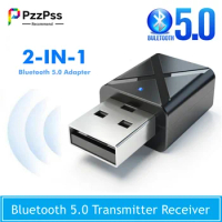 Bluetooth 5.0 Audio Transmitter Receiver Mini USB 3.5mm AUX Jack Stereo Music Wireless Bluetooth Adapter For PC TV Car Speaker