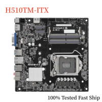 For Asrock H510TM-ITX Motherboard H510 64GB LGA1200 DDR4 Mini-ITX Mainboard 100% Tested Fast Ship