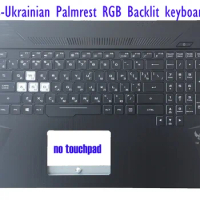 US-Ukrainian Palmrest RGB Backlit keyboard for ASUS TUF705D TUF705DD TUF705DT TUF705DU TUF705GE