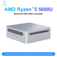 GenMachine New AMD Ryzen 5 5600U Mini PC Windows 10/11 3.3GHz Up to 4.2GHz 2*DDR4 Max Support 64GB RAM Gaming WIFI6 Computer