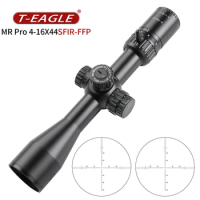 T-EAGLE MR PRO 4-16X44 Tactical Hunting Riflescope Glass Etched Reticle First Focal Plane Optical Airsoft Sight Fits .308 .223