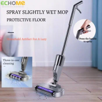 ECHOME Wireless Electric Floor Mops Wet Dry Dual Use Household Sweep and Drag Integrated Washing Machine Hands-free Rotating Mop